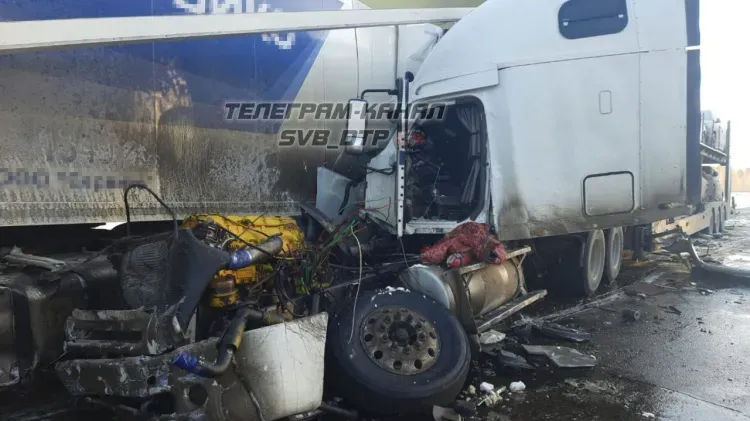 Автовоз врезался в машину с пивом на федеральной трассе