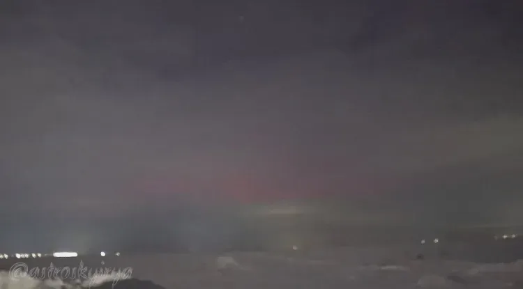 Северное сияние трижды за один день появилось в Амурской области