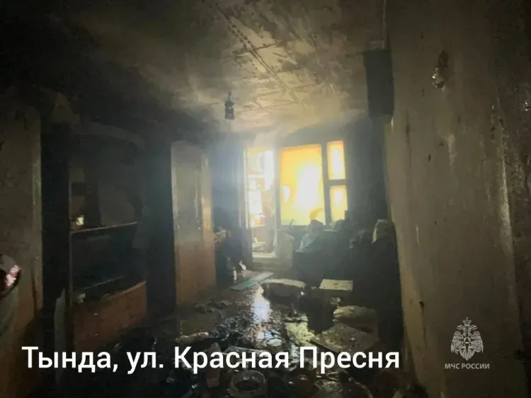 Пенсионер погиб при пожаре в девятиэтажке Тынды