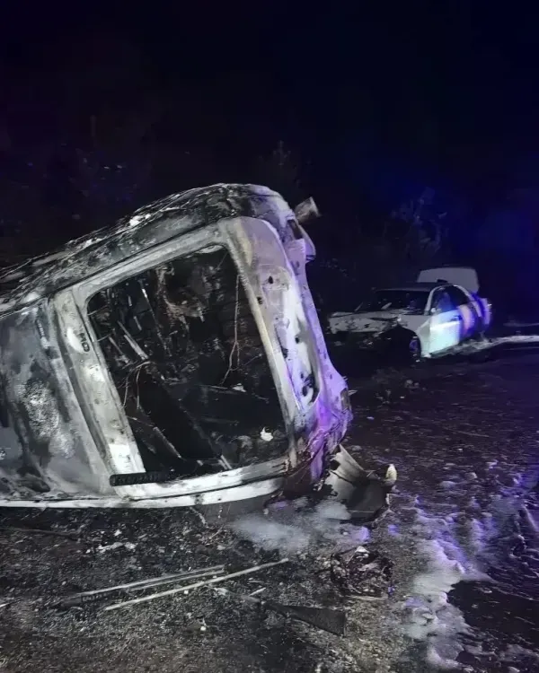 В ДТП под Благовещенском погиб человек, одна из машин загорелась