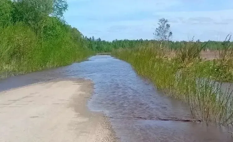 Дорогу к амурскому селу затопило из-за разлива реки Уркан