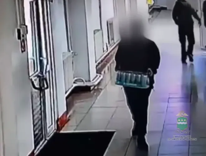 Камеры помогли поймать похитителя шампанского и пива в Благовещенске