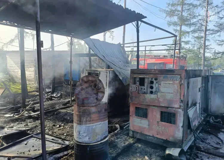 Электростанция сгорела в Амурской области